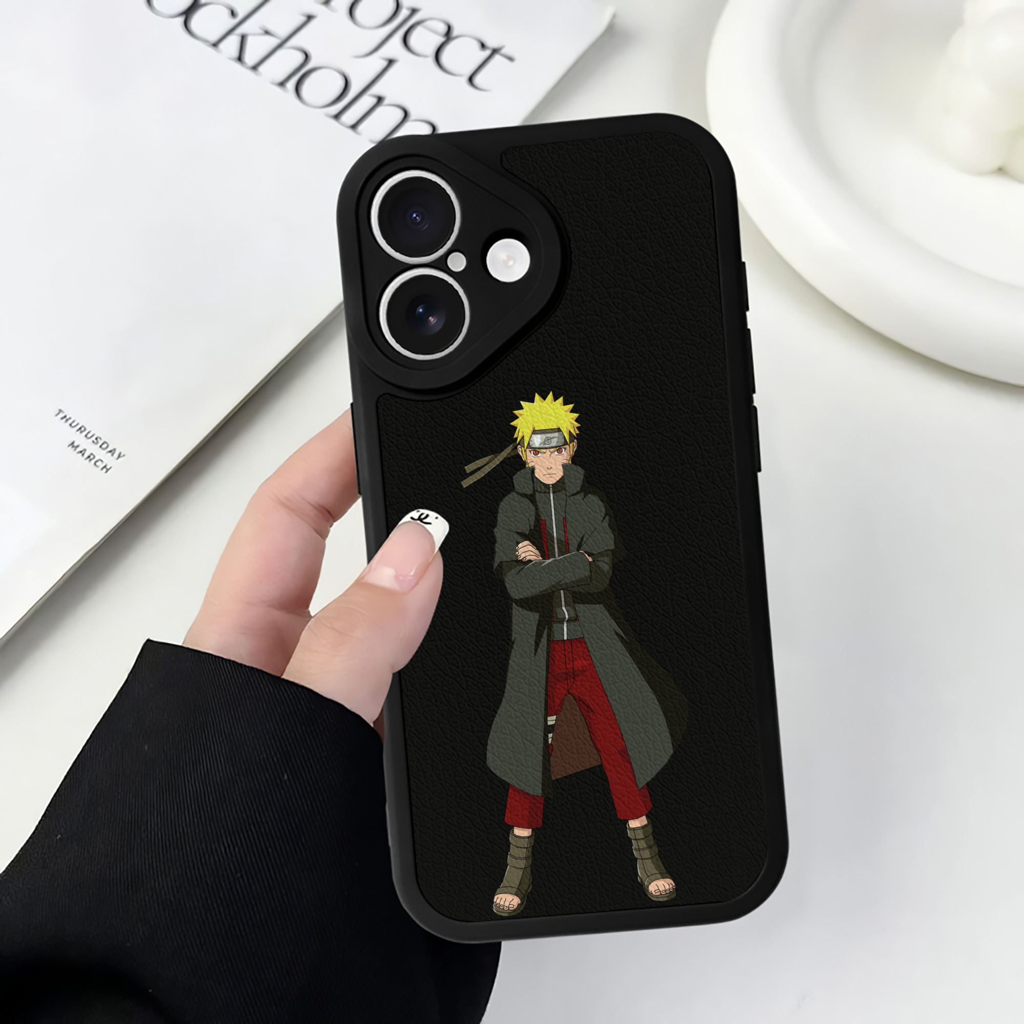 （画像用） NARUTO -ナルト- うずまき ナルト Uzumaki Naruto 【iPhone 16シリーズ対応】シリコンスマホケース（レザー調） 材質：シリコン
